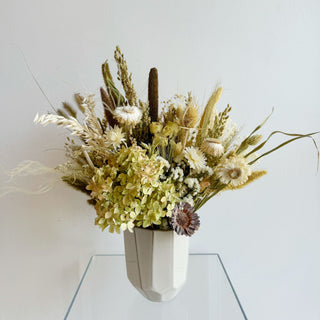 seasonal dried flower centerpiece