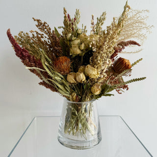 fall dried flower large accent table arrangements