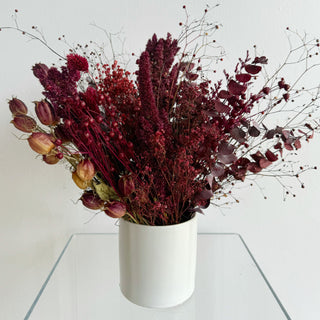 fall dried flower large accent table arrangements