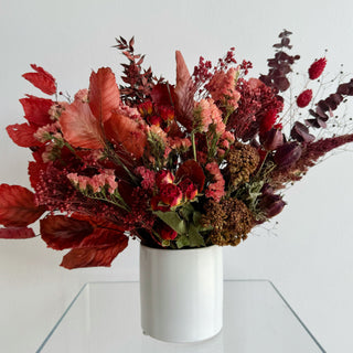 fall dried flower large accent table arrangements