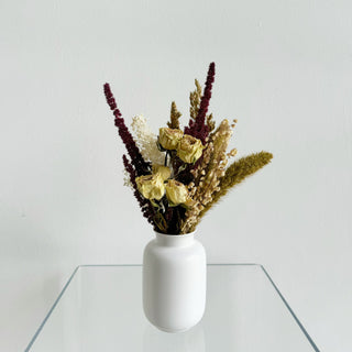 fall dried flower small accent table arrangements