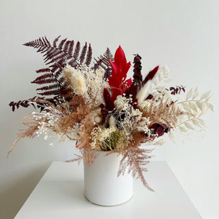 holiday dried flower large accent table arrangements