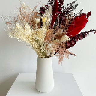 seasonal dried flower centerpiece