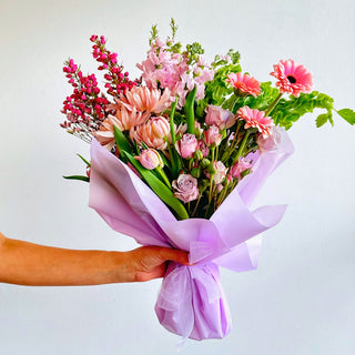 mother's day double fresh flower bouquet wrap