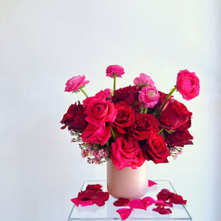 valentine's day luxe seasonal fresh flower arrangement