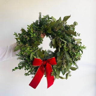 fresh evergreen holiday wreaths (for pre - order; available Nov 12) - houseoflilac