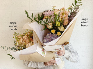 fresh flower styled bouquet wrap subscription