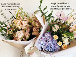 fresh flower styled bouquet wrap subscription